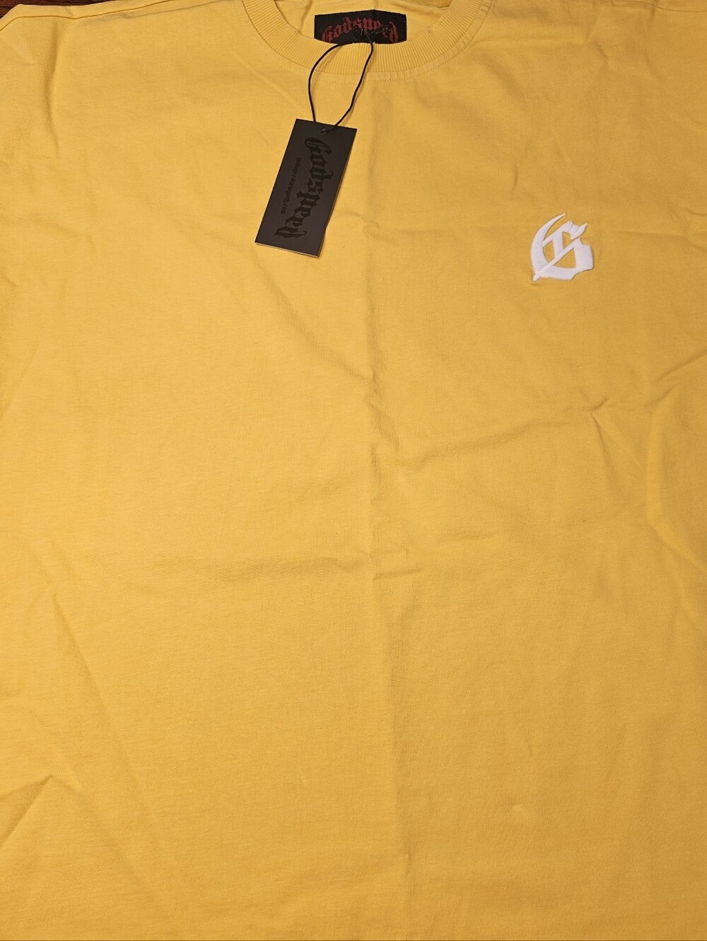 Classic Short-Sleeve Crew Neck T-Shirt in Yellow with Logo